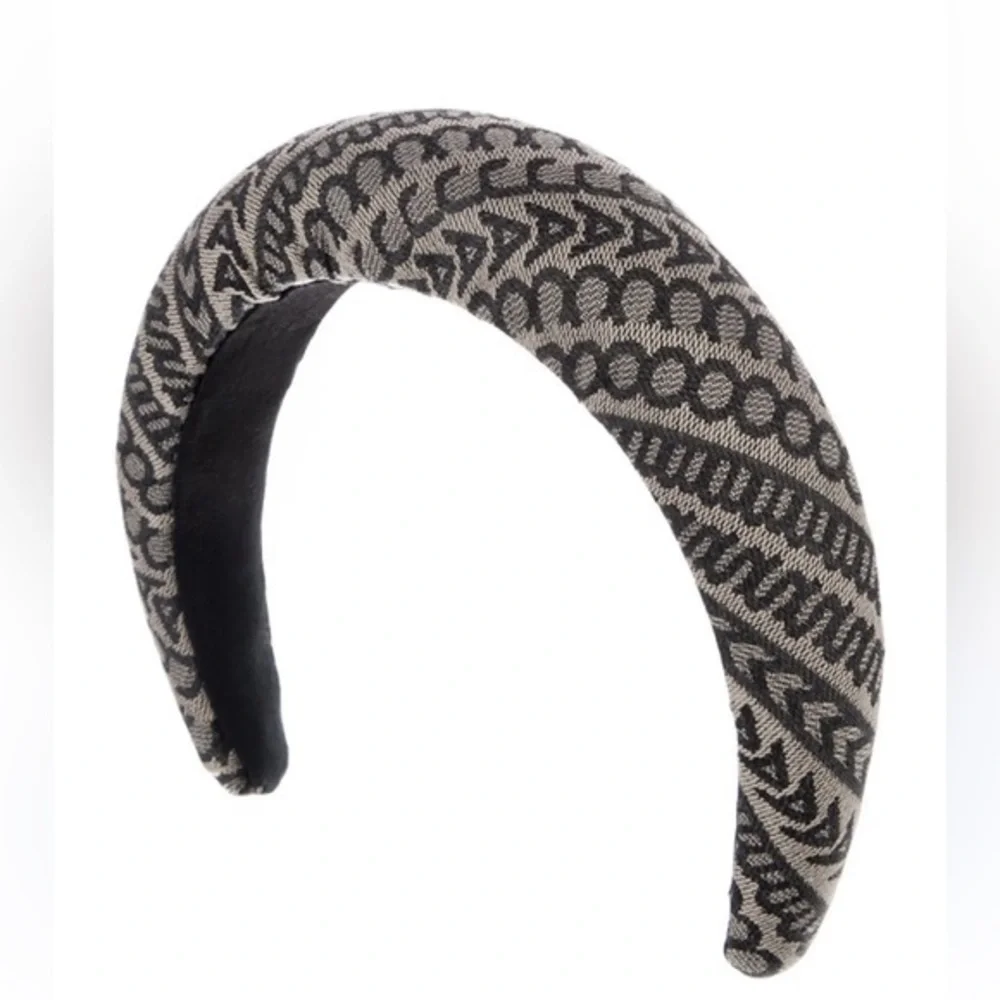Marc Jacobs Black and Gray Textured Headband